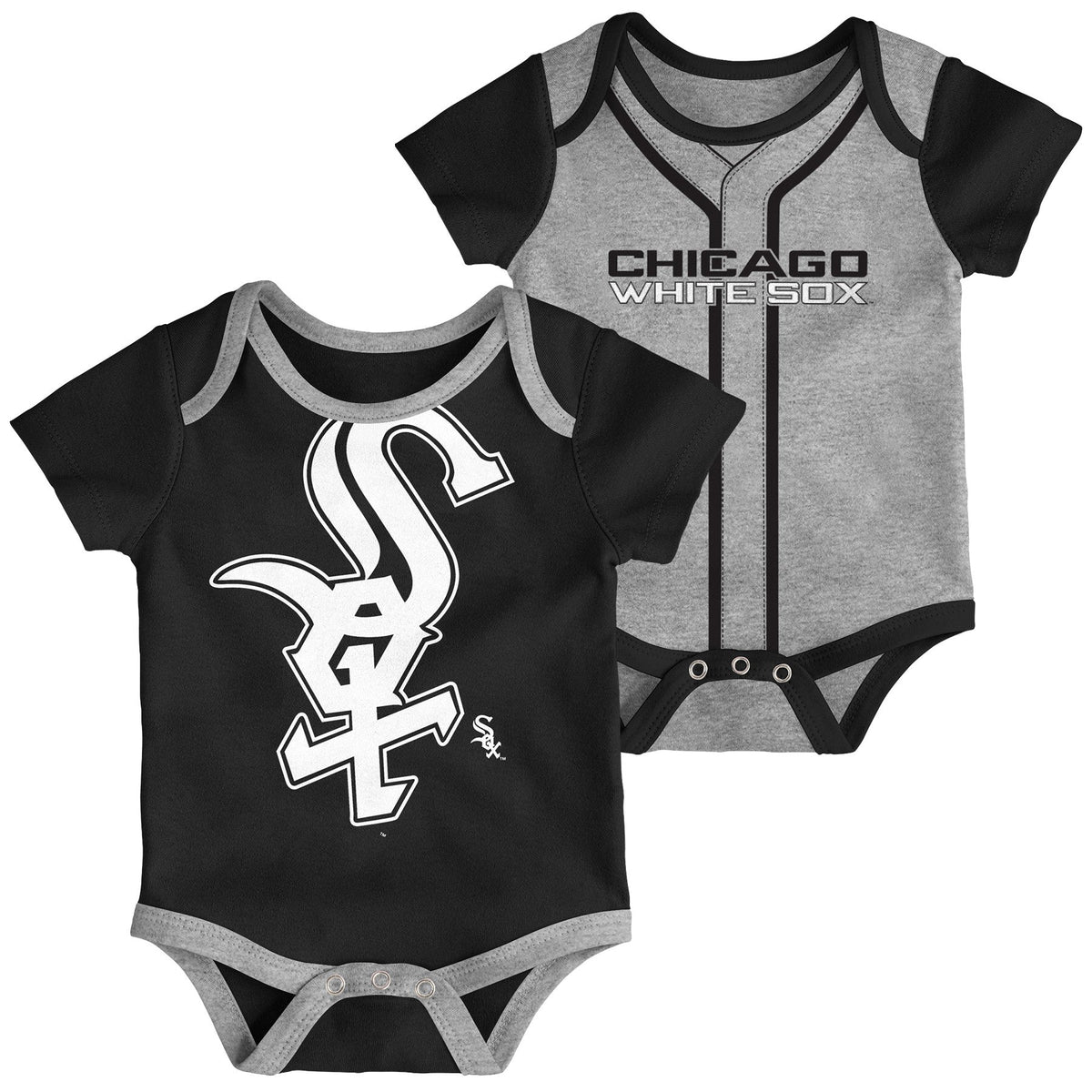 Infant MLB Chicago White Sox Double Short Sleeve 2 Pack Creeper Set