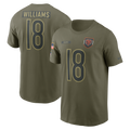 Men's Nike Caleb Williams Chicago Bears 2025 Salute To Service Olive Green Name & Number T-Shirt