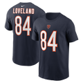 Men's Nike Colston Loveland Navy Chicago Bears Name & Number T-Shirt