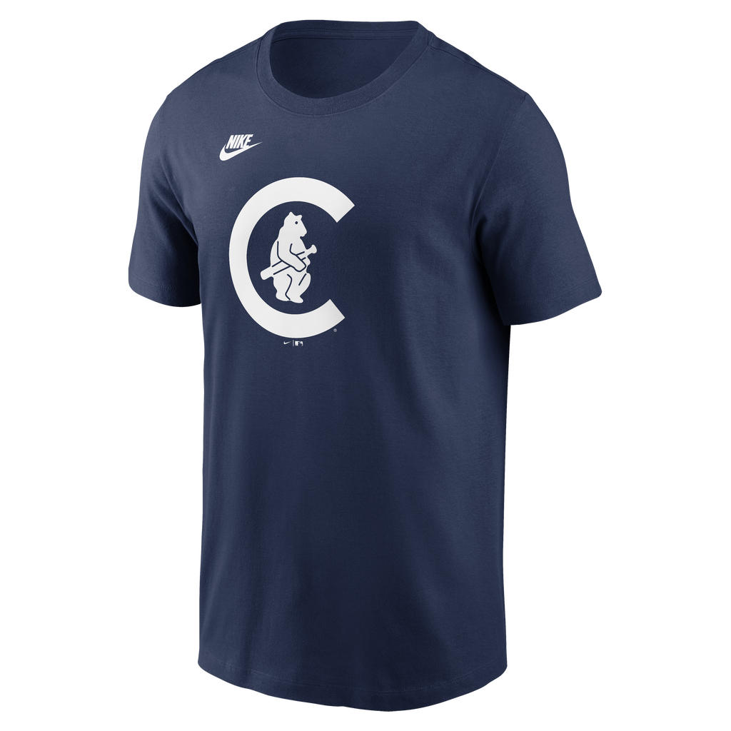 Men's Chicago Cubs Nike Cooperstown Navy T-Shirt