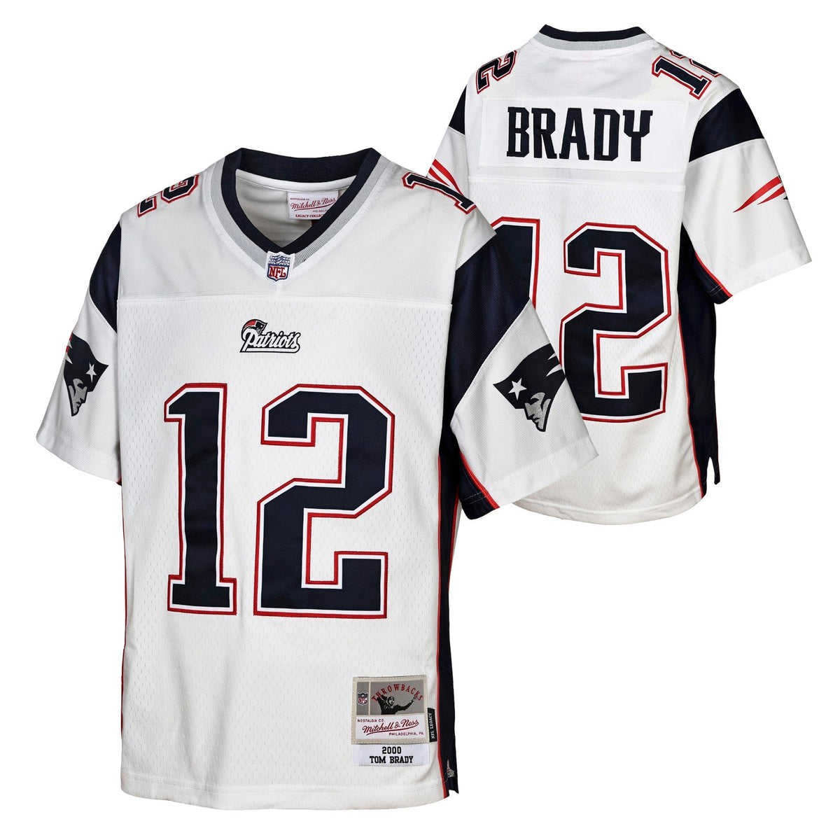 Youth New England Patriots Tom Brady Mitchell & Ness Navy Retired Player Vintage Replica Jersey