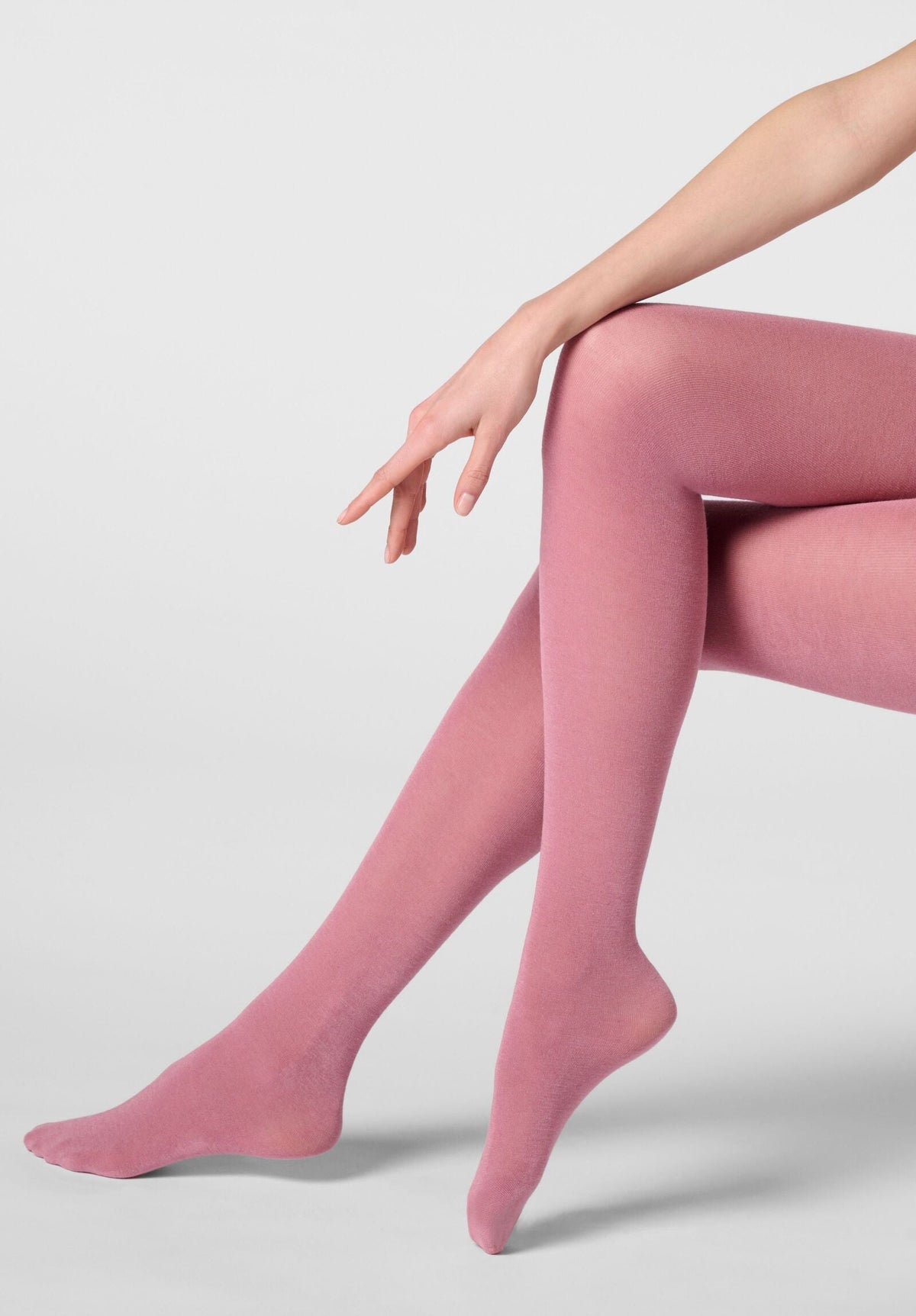 Modal and Cashmere Opaque Tights Cheryl - Peony
