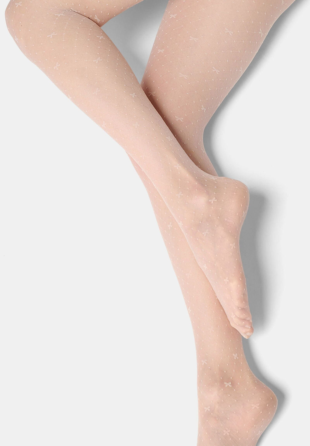 Micro Pattern Sheer Tights Graceful 20 - Rosy Beige 8