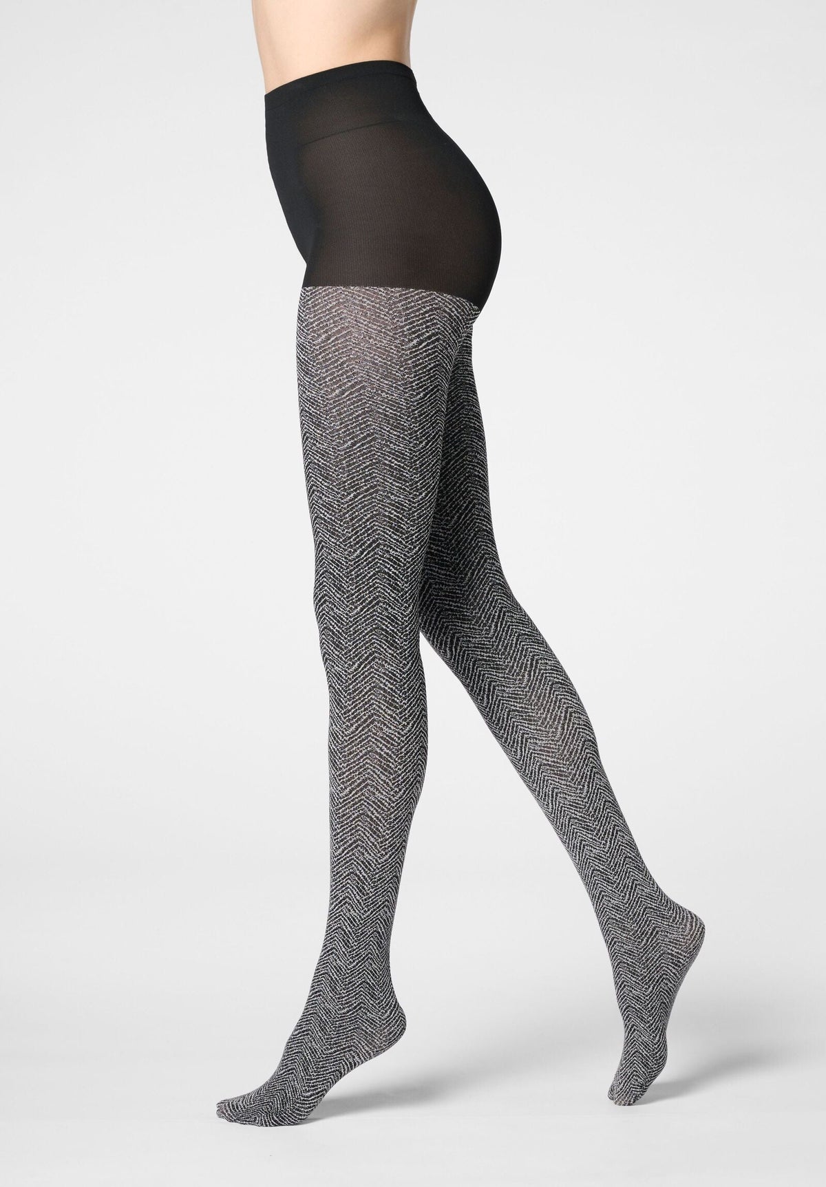 Opaque Tights Irregular Chevron 60 - Wool Chevron