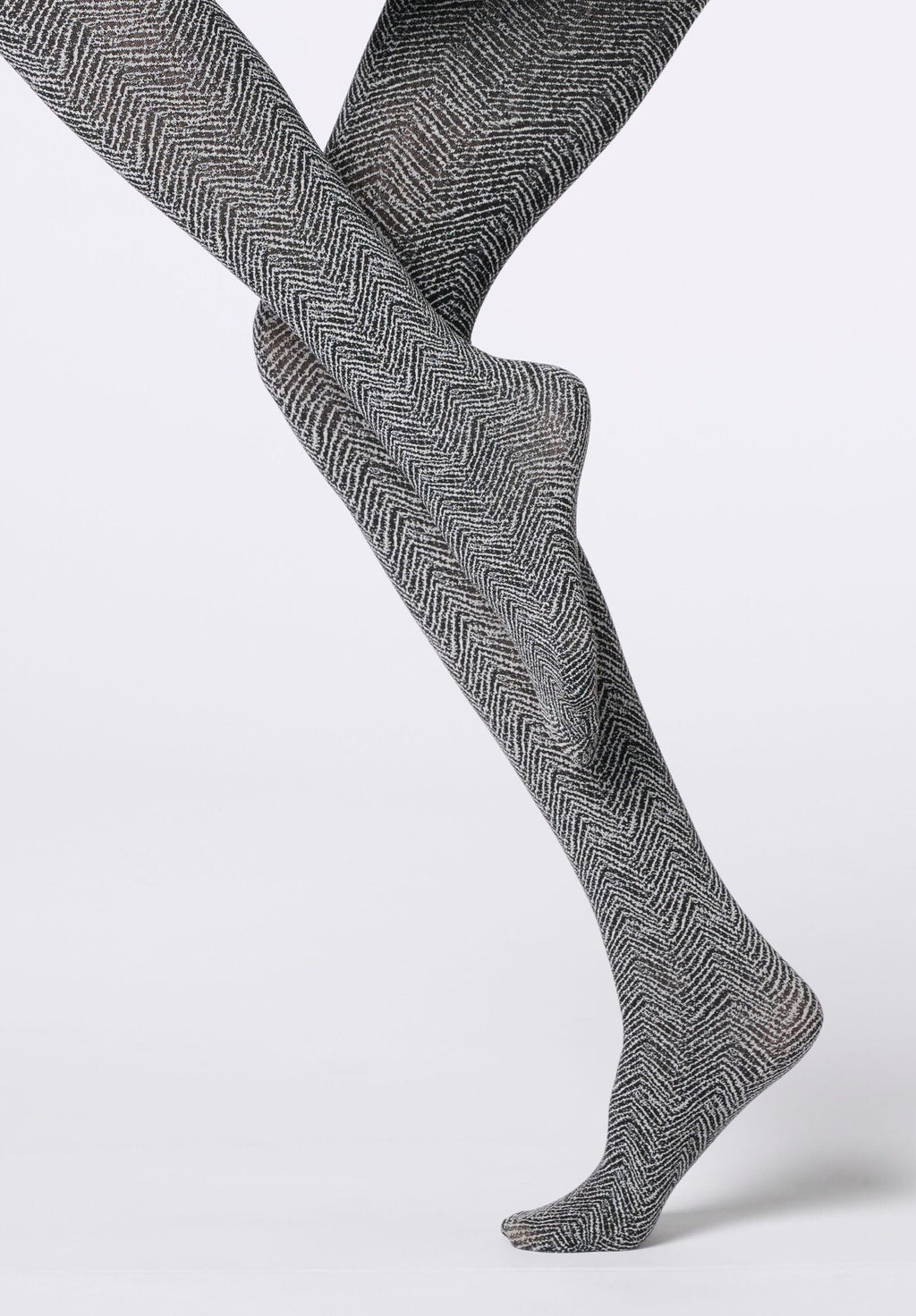 Opaque Tights Irregular Chevron 60 - Wool Chevron