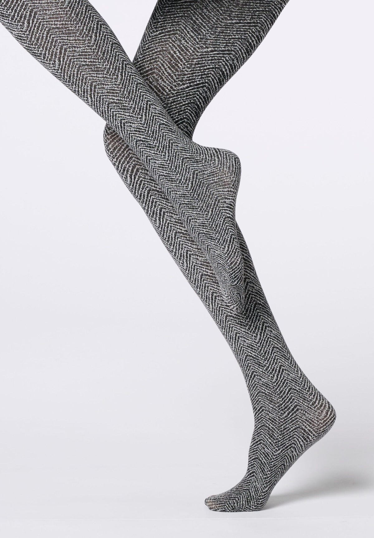 Opaque Tights Irregular Chevron 60 - Wool Chevron