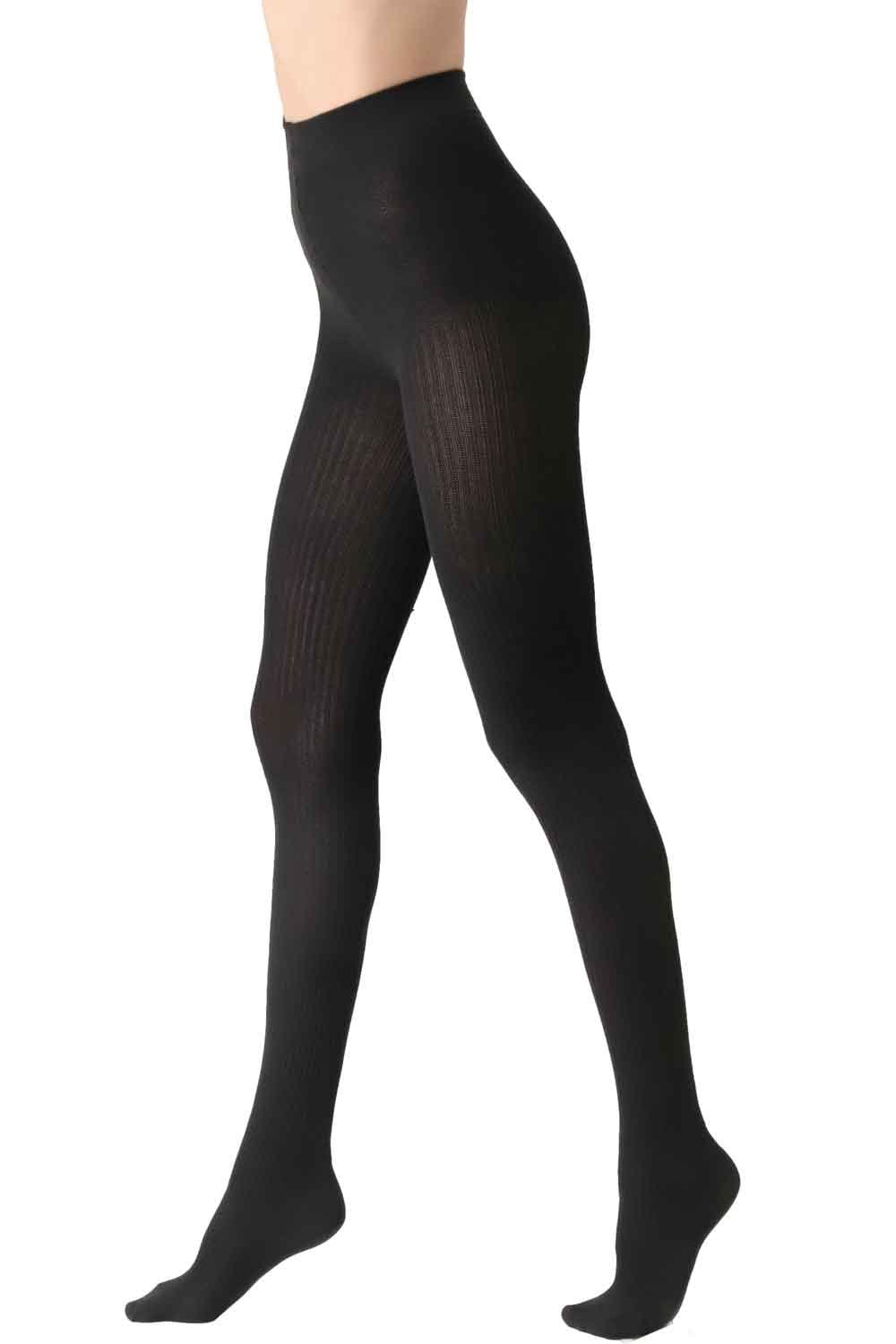Eco Sneakers Natural Rib Opaque Tights