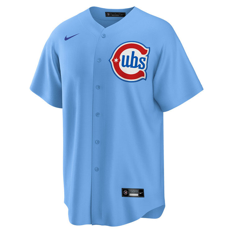NIKE Men's Chicago Cubs Pete Crow-Armstrong #4 Light Blue 2nd Alternate Replica Jersey