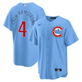 NIKE Men's Chicago Cubs Pete Crow-Armstrong #4 Light Blue 2nd Alternate Replica Jersey