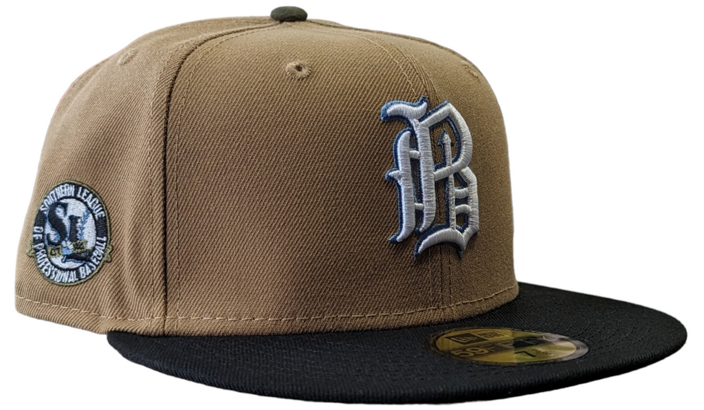 Birmingham Barons "Biff" New Era Southern League Khaki/Black/Olive 59FIFTY Fitted Hat