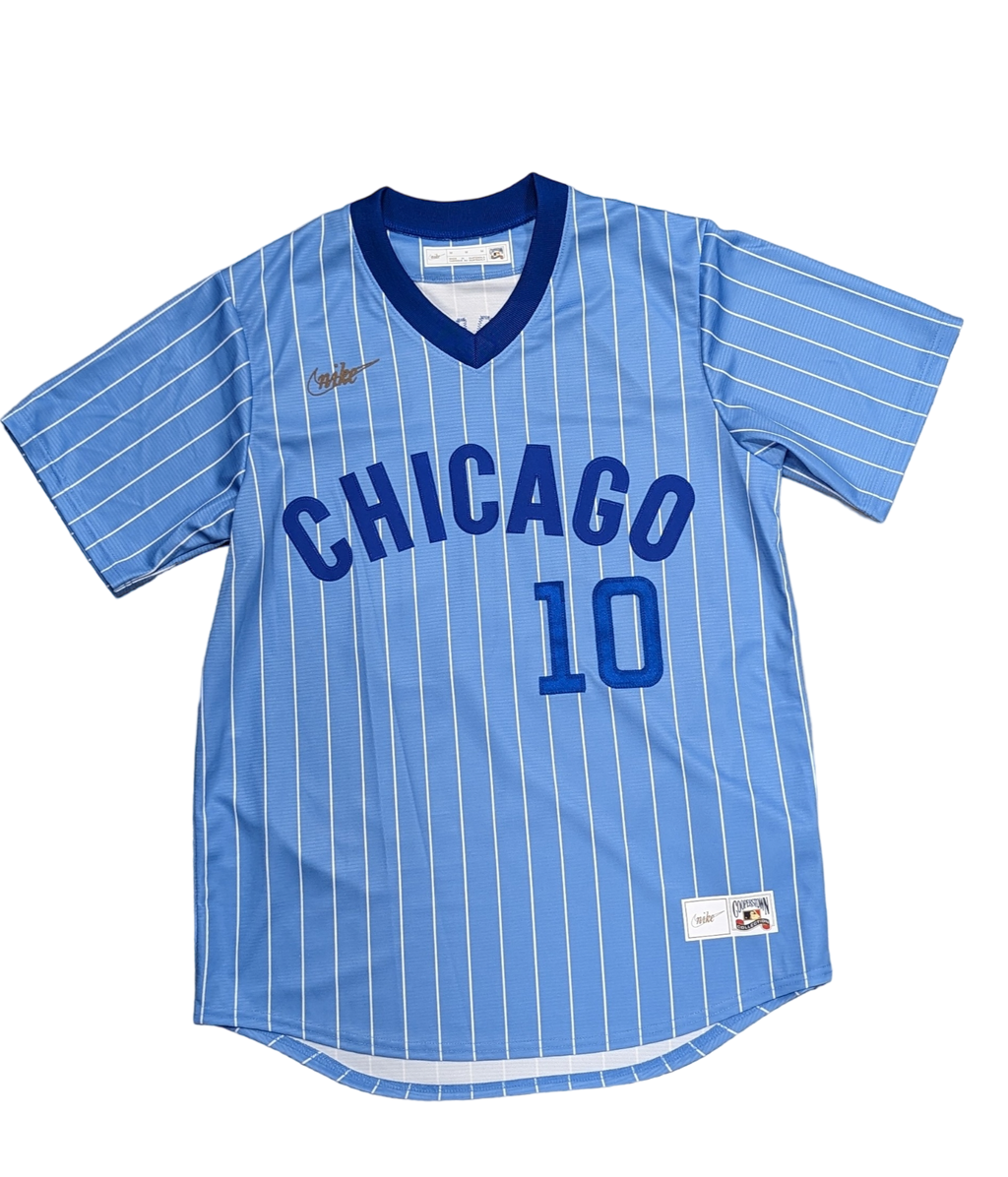 Men's Ron Santo Chicago Cubs Cooperstown Powder Blue NIKE Replica Jersey
