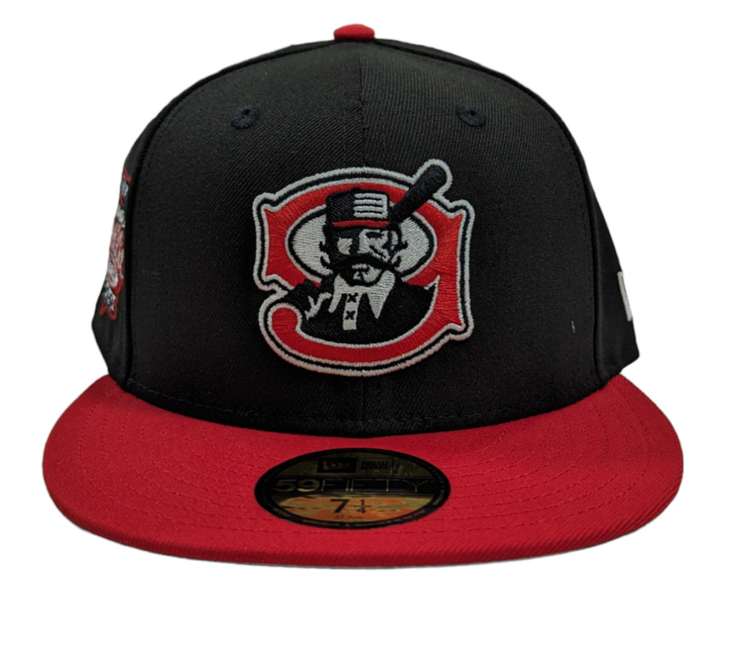Mudville 9 MILB 2 Tone Black/Red Centerfield New Era 59FIFTY Fitted Hat