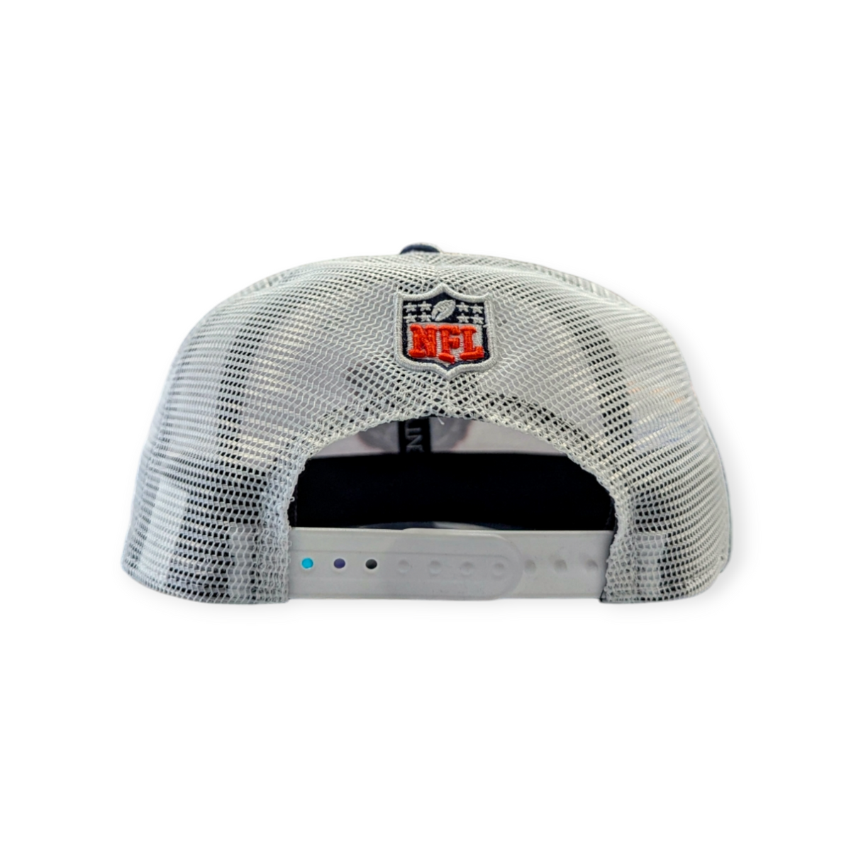 Men's Chicago Bears New Era White/Navy NFL Trucker Primary Logo 9SEVENTY Adjustable Hat