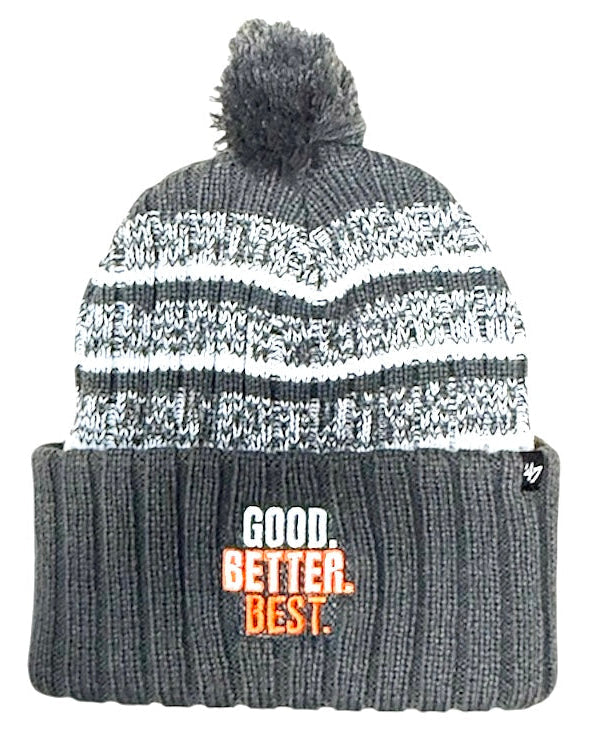Chicago Bears 47 Brand Charcoal Bearhead Good.Better.Best Cuffed Pom Knit Hat