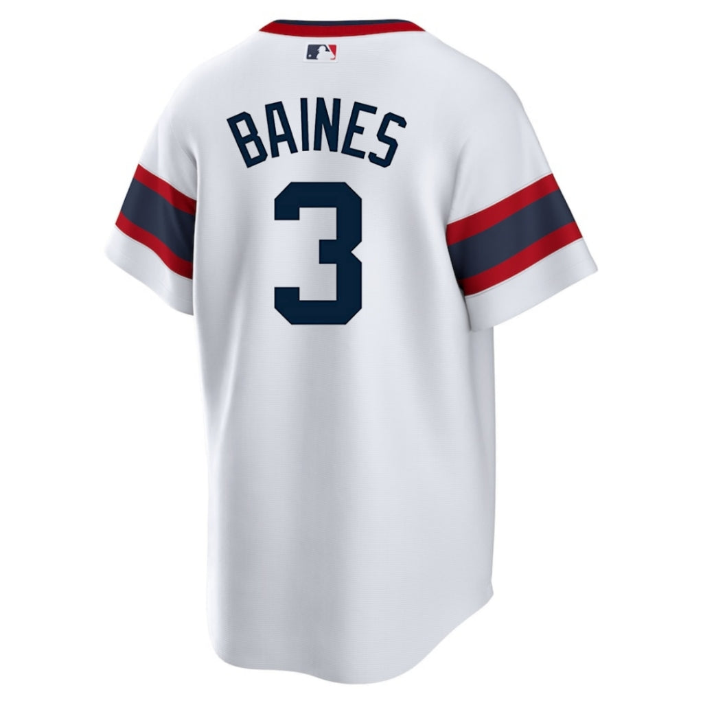 NIKE Men's Harold Baines Chicago White Sox Sunday 1983 Alternate White Premium Twill Replica Jersey