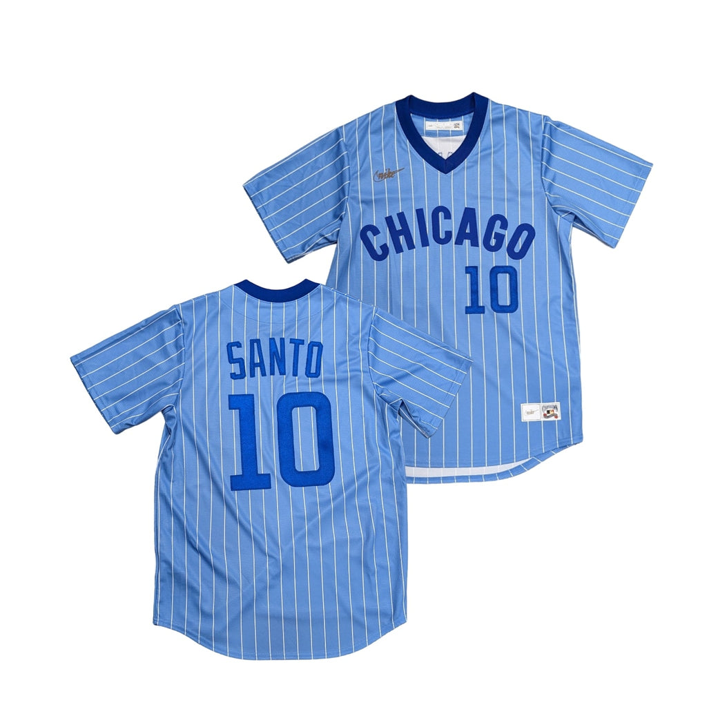 Men's Ron Santo Chicago Cubs Cooperstown Powder Blue NIKE Replica Jersey