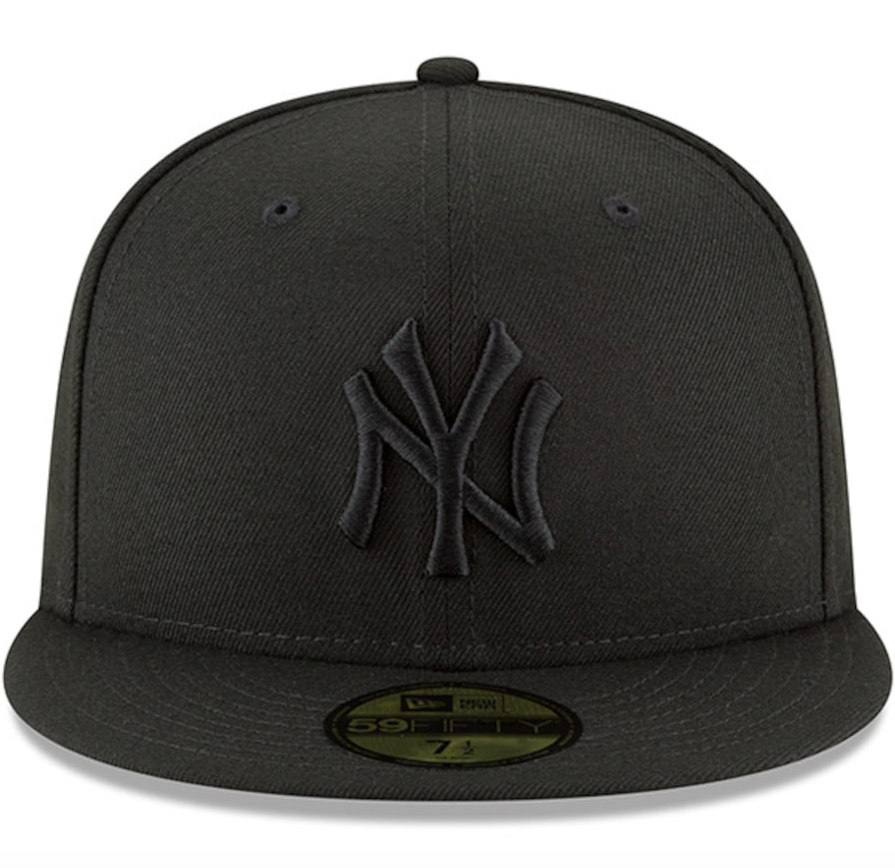 New York Yankees Tonal Black On Black 59Fifty Fitted Hat