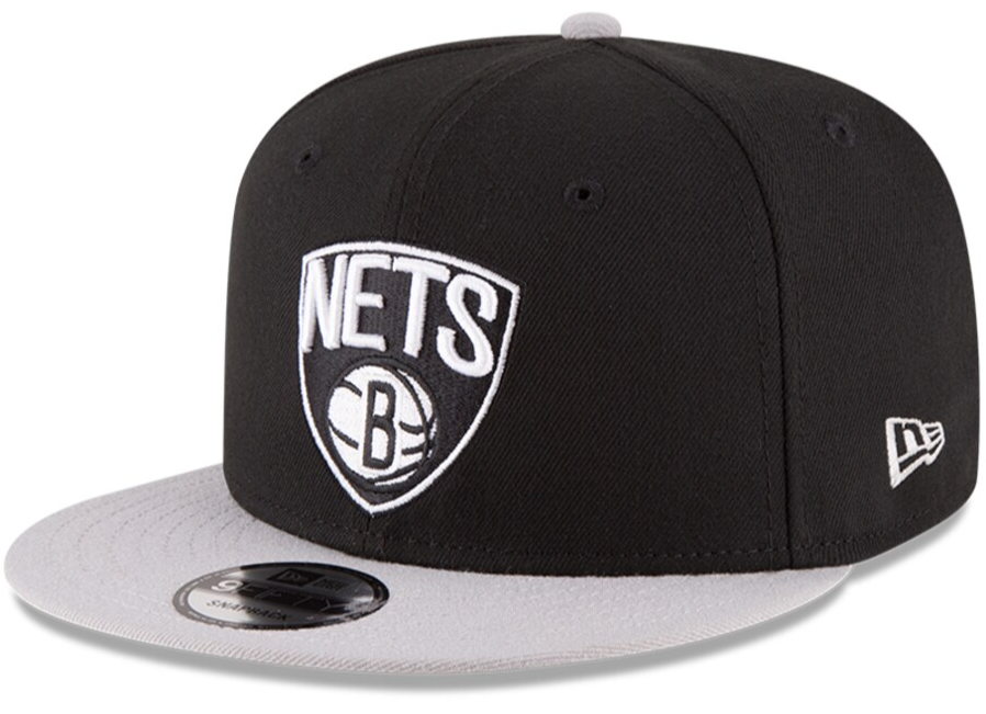 Men's Brooklyn Nets New Era Black/Gray 2-Tone 9FIFTY Adjustable Snapback Hat