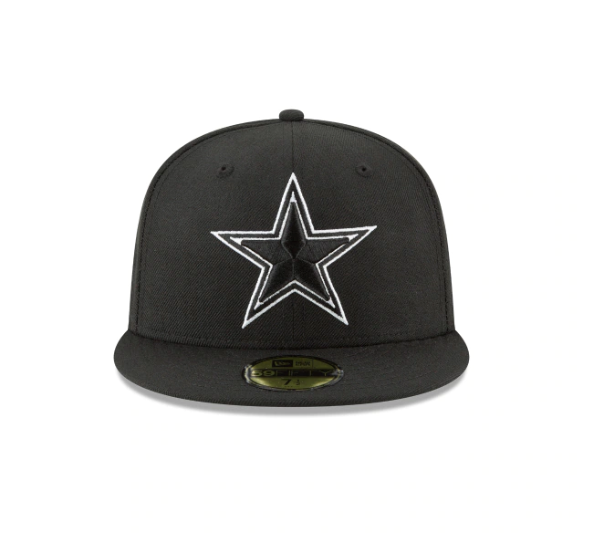 Dallas Cowboys NFL New Era Black and White 59FIFTY Fitted Hat