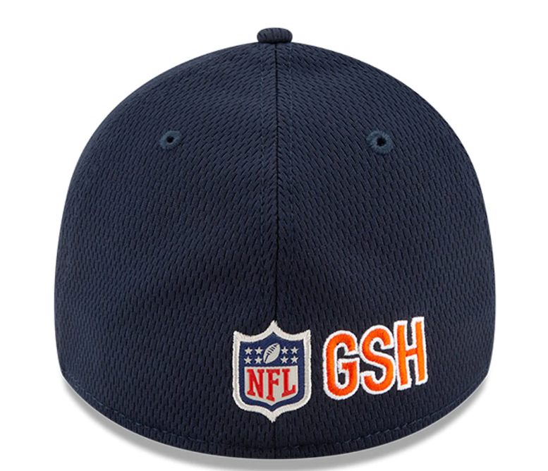 Men's Chicago Bears New Era Navy/Black 2021 NFL Sideline Road 39THIRTY Flex Hat
