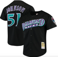 Men’s Arizona Diamondbacks Randy Johnson Mitchell & Ness Black Cooperstown Collection Batting Practice Jersey