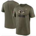 Men's Green Bay Packers Nike Olive 2021 Salute To Service Legend Performance T-Shirt