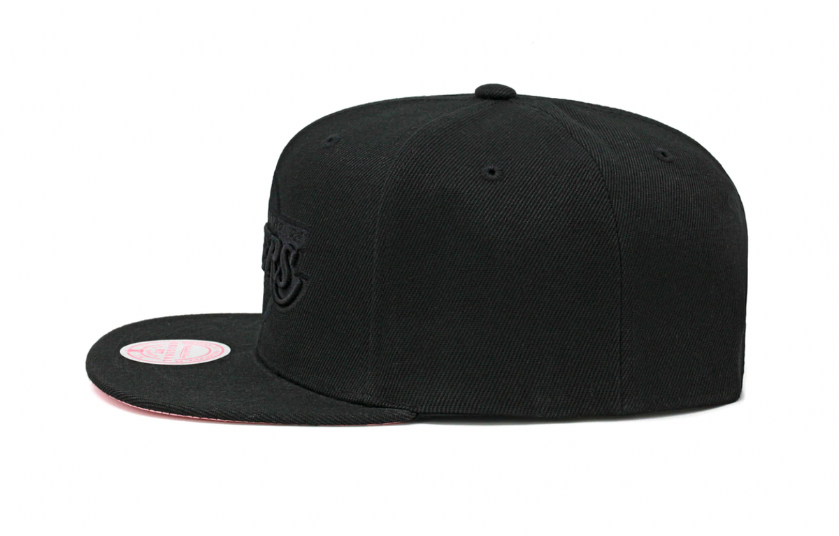 Los Angeles Lakers Mitchell & Ness Tonal Black Pink Moon Snapback Hat
