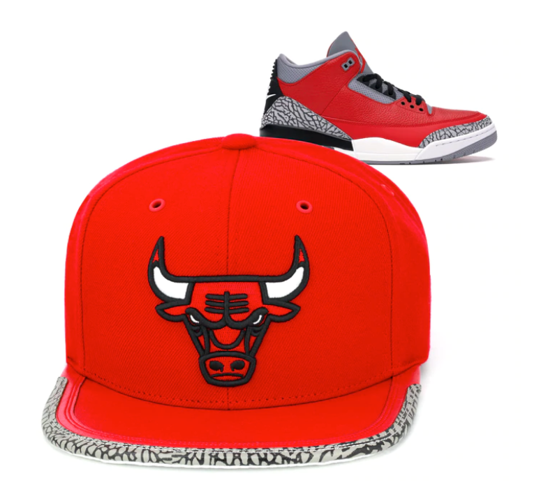 Chicago Bulls Day 3 Red/ Concrete Gray Mitchell & Ness Snapback Hat