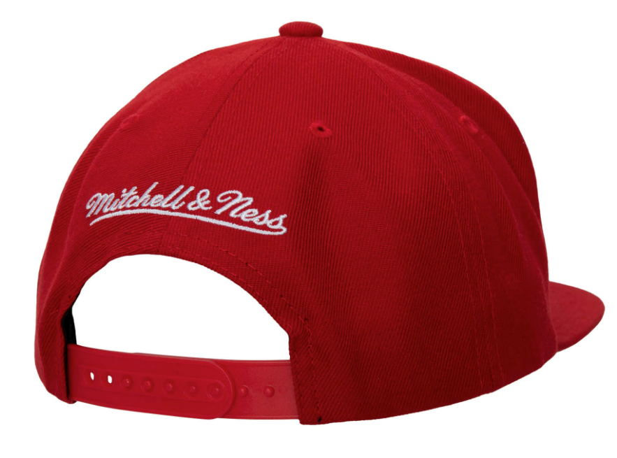 Men's Miami Heat Mitchell & Ness HWC Ground 2.0 Snapback Hat-Red