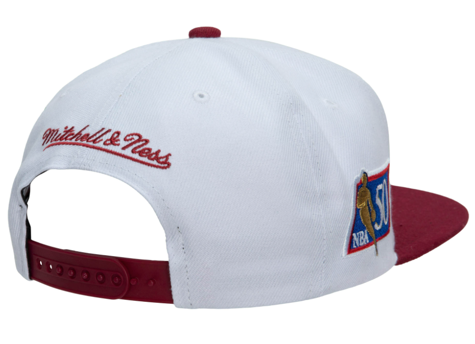 Men's Miami Heat Mitchell & Ness 50th Anniversary HWC Teal/White Snapback Hat