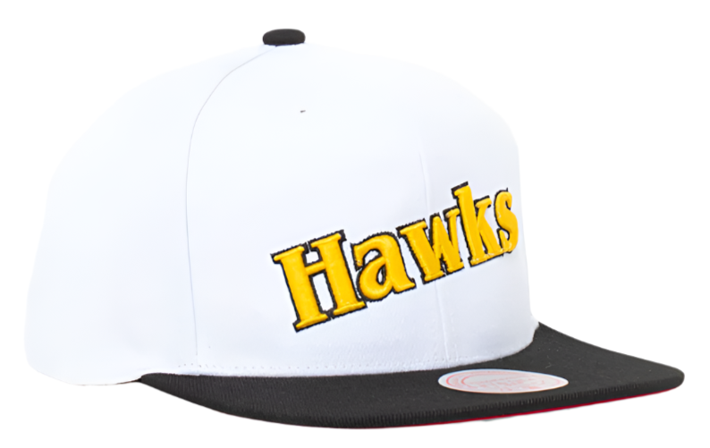 Atlanta Hawks Mitchell & Ness Hardwood Classics Reload 2.0 Snapback Hat - White/Black