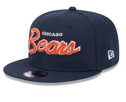 Chicago Bears New Era Navy Script C 9FIFTY Adjustable Snapback Hat