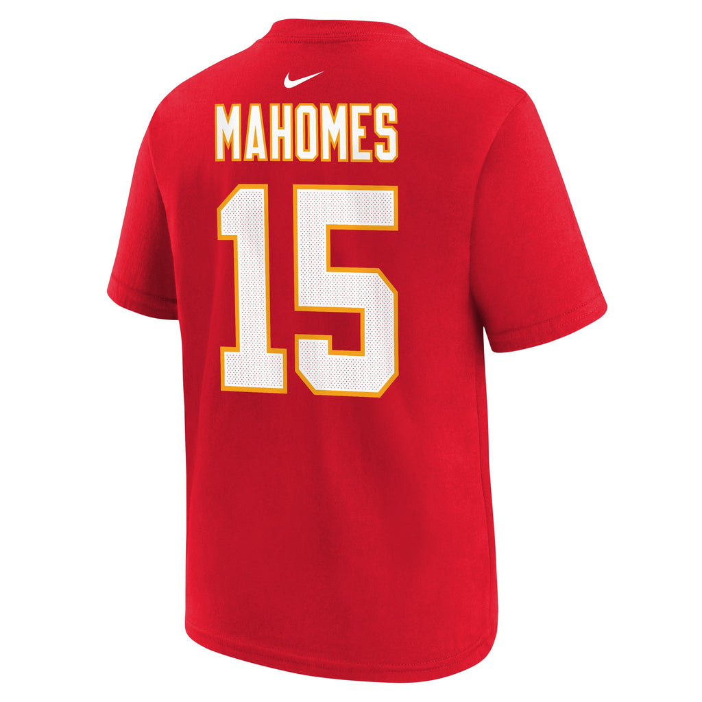 Youth Kansas City Chiefs Patrick Mahomes Nike Red Super Bowl LVII Name & Number T-Shirt