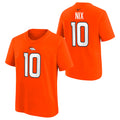 Youth Bo Nix Denver Broncos Nike Orange FUSE Name and Number Tee