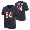 Youth Colston Loveland Chicago Bears Nike Navy FUSE Name & Number T-Shirt