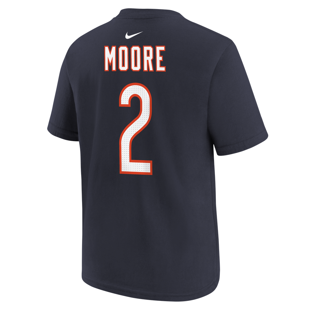 Youth DJ Moore Chicago Bears Nike Navy FUSE Name & Number T-Shirt