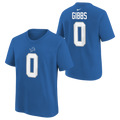 Youth Jahmyr Gibbs Detroit Lions Nike Blue FUSE Name & Number T-Shirt
