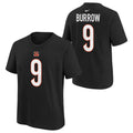Youth Joe Burrow Cincinnati Bengals Nike Black FUSE Player Pride Name & Number T-Shirt