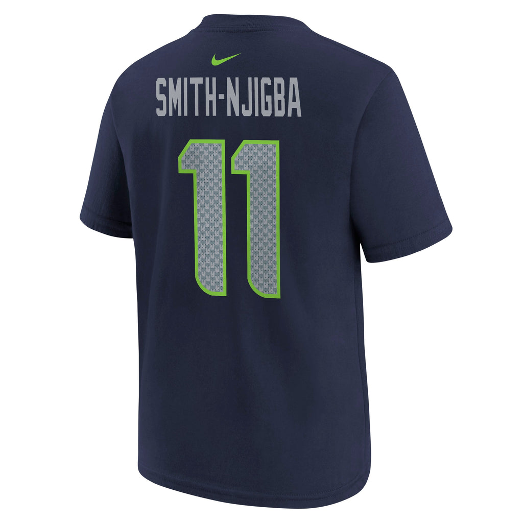 Youth Seattle Seahawks Jaxon Smith-Njigba Nike Blue FUSE Name & Number T-Shirt
