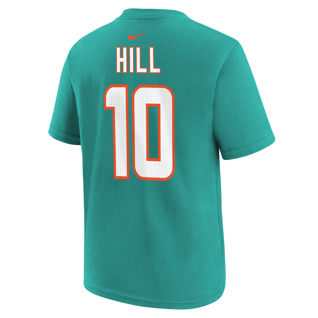 Youth Miami Dolphins Tyreek Hill Nike Aqua Player FUSE Name & Number T-Shirt