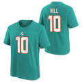 Youth Miami Dolphins Tyreek Hill Nike Aqua Player FUSE Name & Number T-Shirt