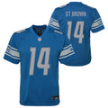 Youth Detroit Lions Amon-Ra St. Brown Nike Blue Game Jersey