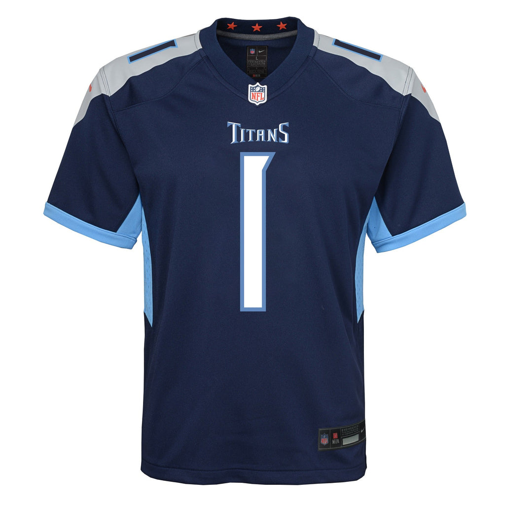 Youth Cam Ward Tennessee Titans Navy Nike Game Jersey