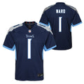 Youth Cam Ward Tennessee Titans Navy Nike Game Jersey