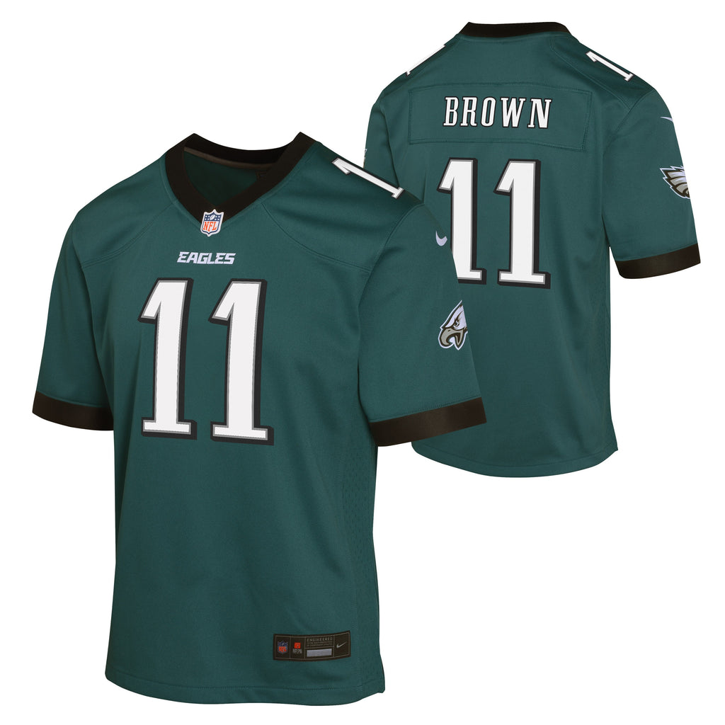 Youth AJ Brown Philadelphia Eagles 24 Midnight Green Nike Game Jersey