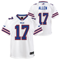 Youth Josh Allen Buffalo Bills Nike White Road Game Player Jersey