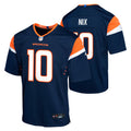 Youth Denver Broncos Bo Nix Nike Navy Game Team Jersey