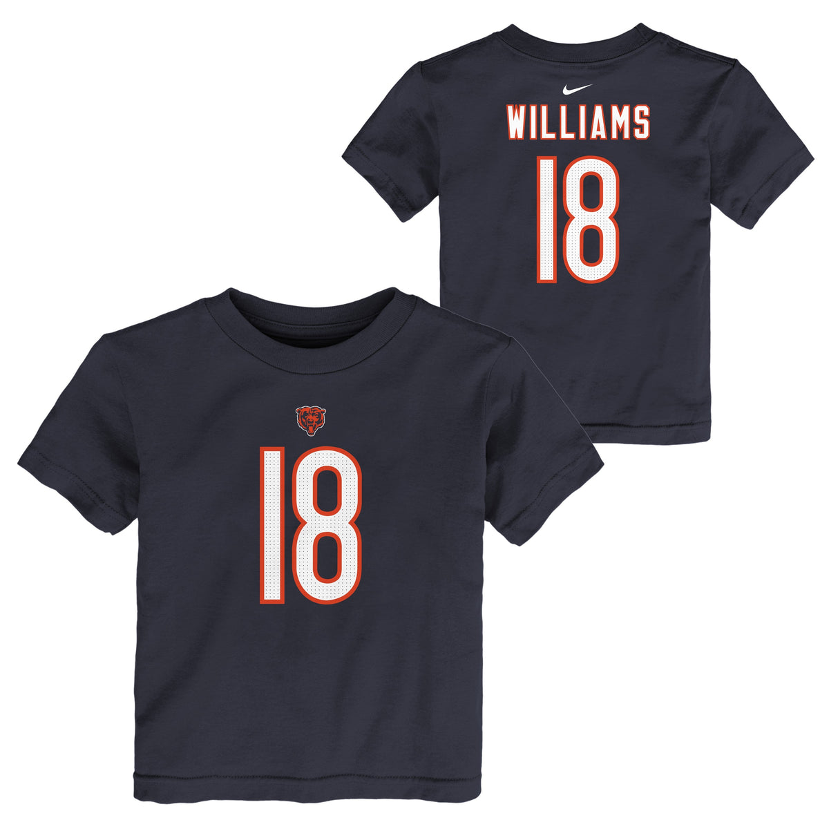 Kids Caleb Williams Chicago Bears Nike Navy Child FUSE Name & Number T-Shirt