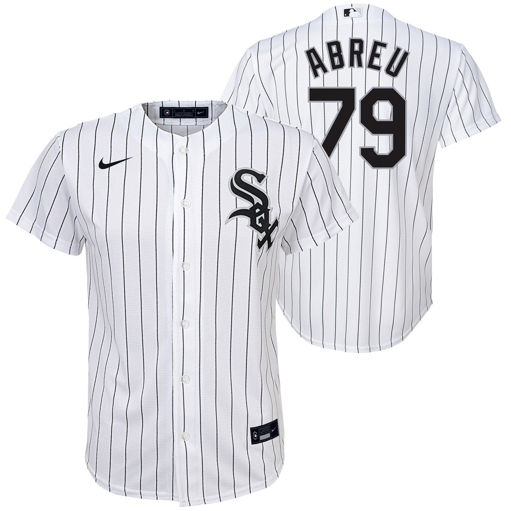 NIKE Youth Jose Abreu Chicago White Sox Home Pinstripe Replica Jersey