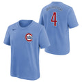 Child Chicago Cubs Pete Crow-Armstrong Blues 2nd Alternate FUSE Nike Name And Number Tee